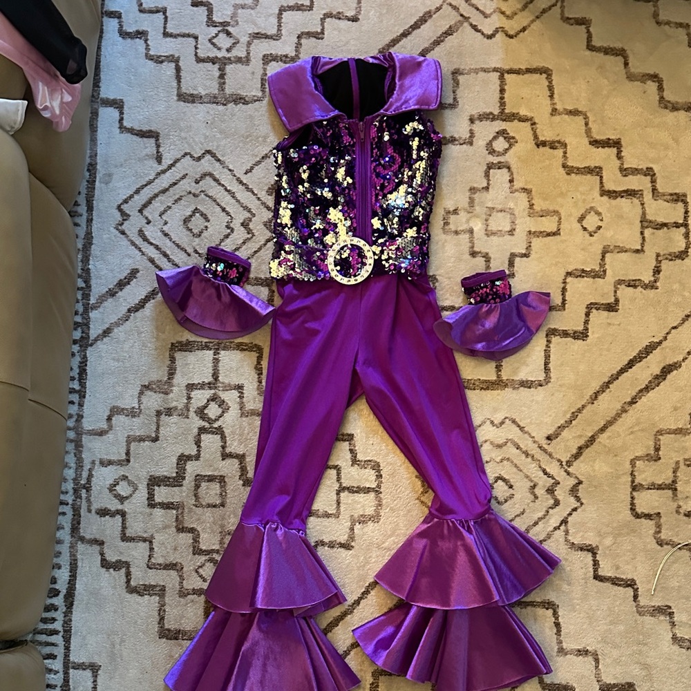 Weissman Purple Sequin Dance Costume
